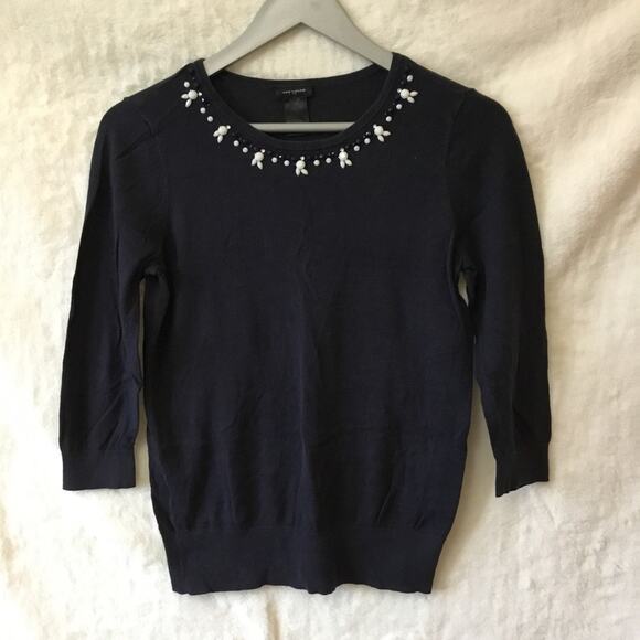Ann Taylor Sweaters - Ann Taylor Navy Lightweight Sweater